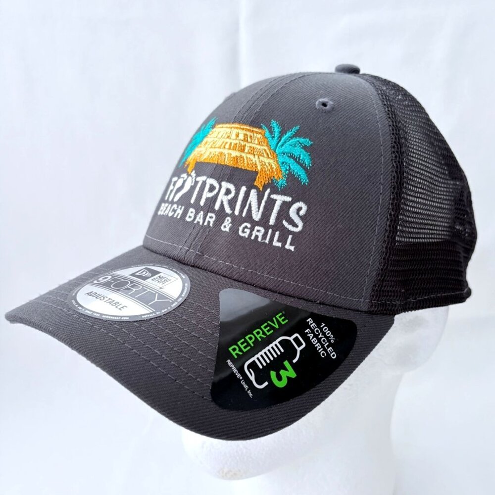 Footprints Beach Bar & Grill Nassau Bahamas Trucker Snapback Baseball Cap Hat